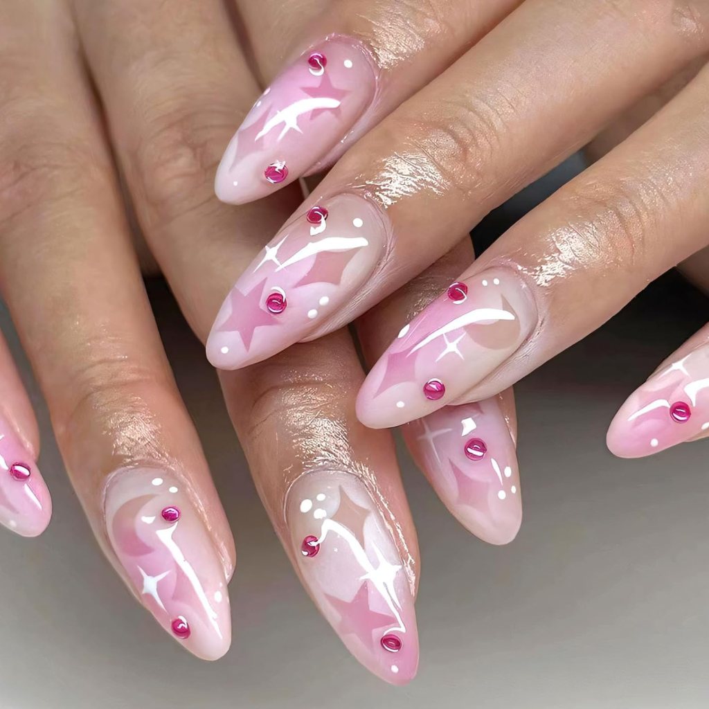 35 pink nail design ideas | pink press on nails ideas | press on nails ideas