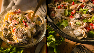 Easy Mushroom Alfredo