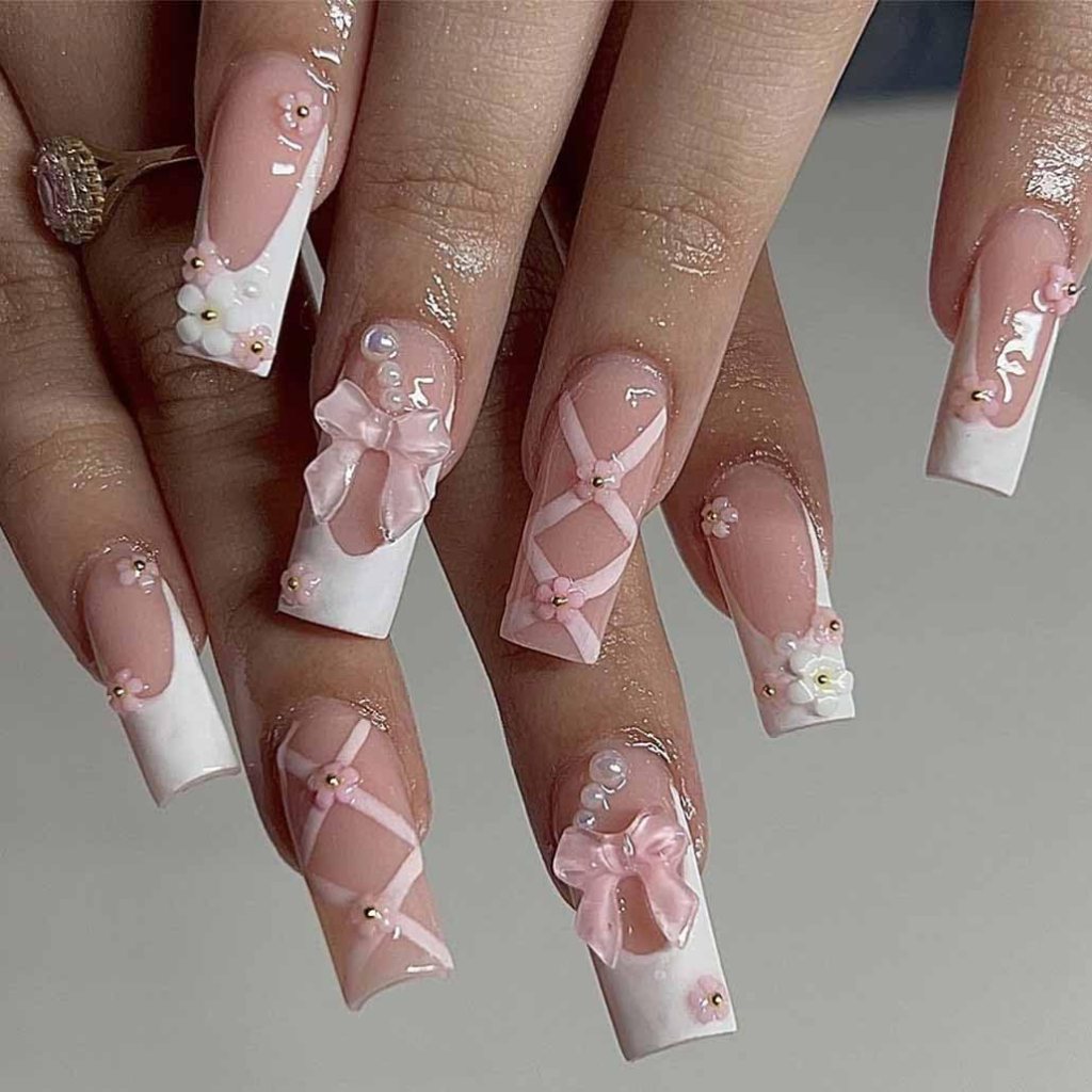 35 pink nail design ideas | pink press on nails ideas | press on nails ideas