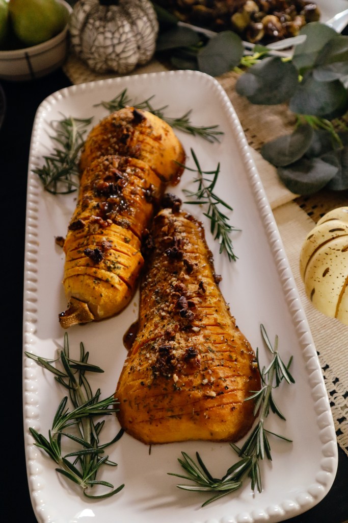 Honey-Glazed Hasselback Butternut Squash Recipe