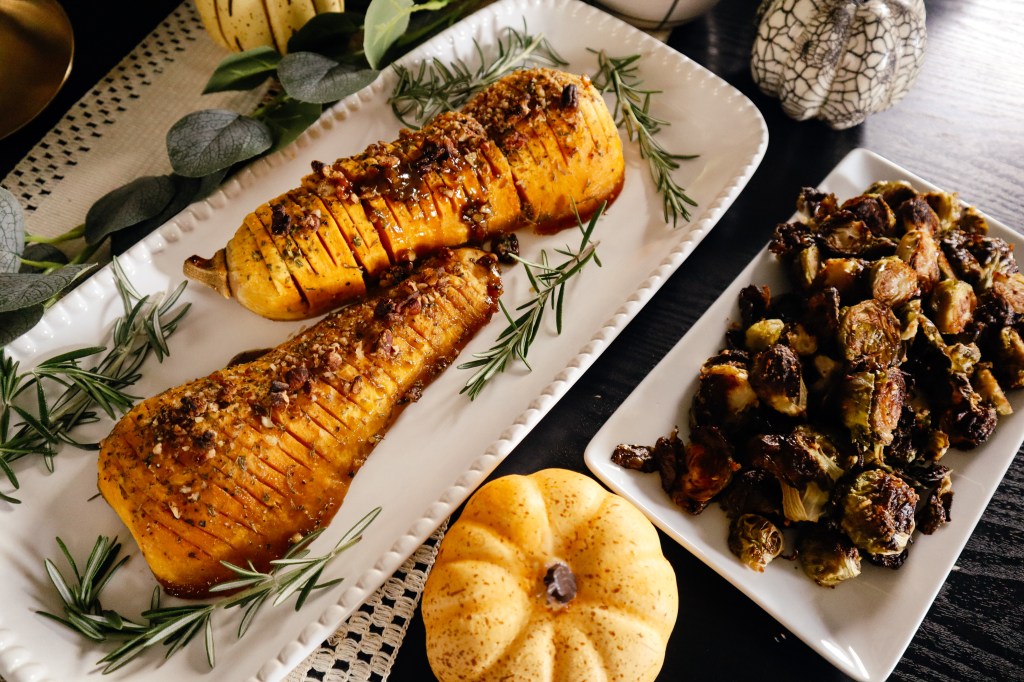 Honey-Glazed Hasselback Butternut Squash Recipe