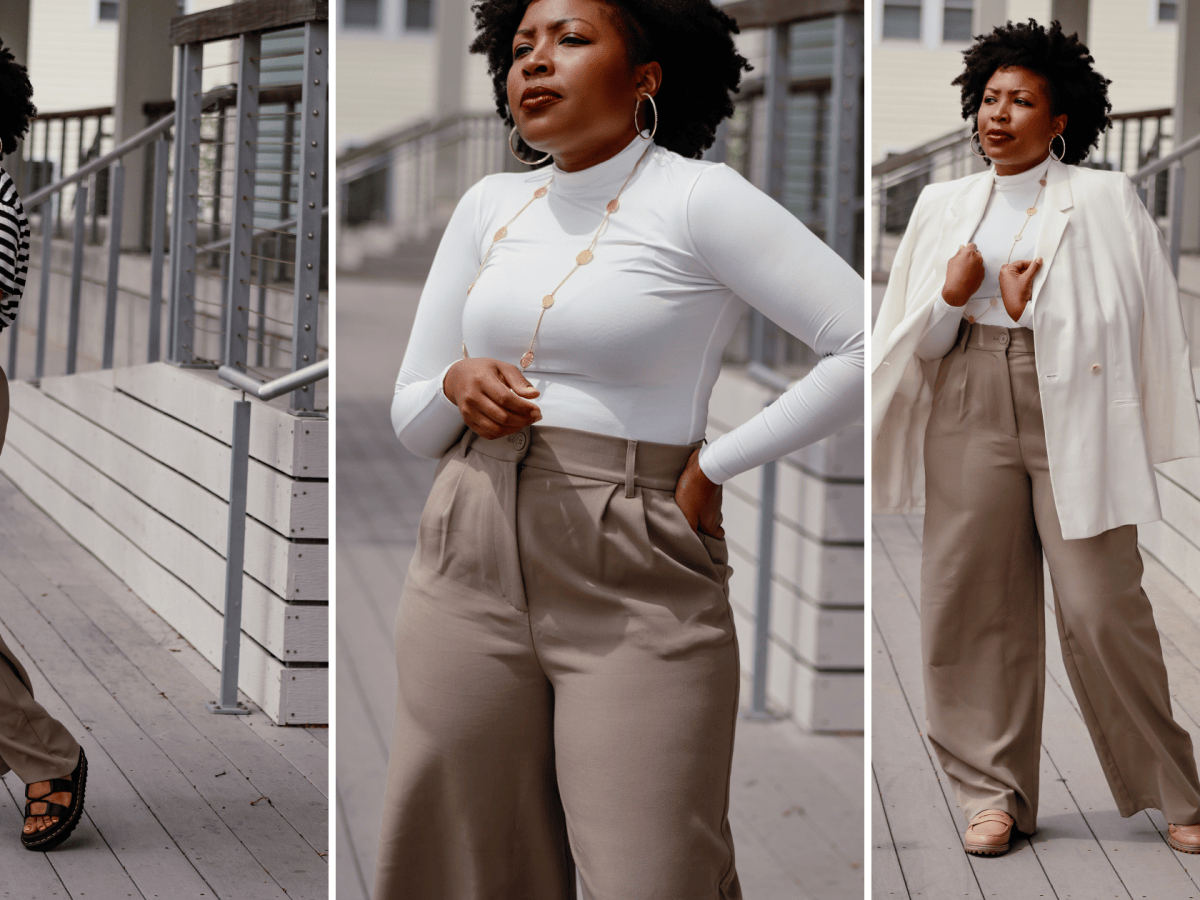 Simple And Chic Ways To Style Khaki High-Waisted Wide-Leg&nbsp;Pants