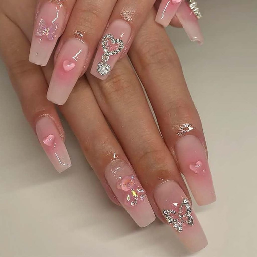 35 pink nail design ideas | pink press on nails ideas | press on nails ideas
