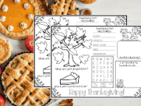 Thanksgiving Placemats For&nbsp;Kids
