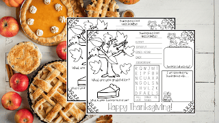 Thanksgiving Placemats For&nbsp;Kids