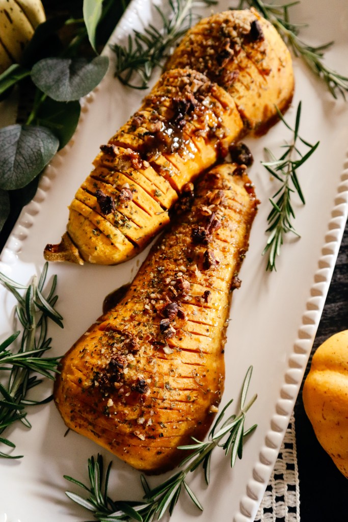 Honey-Glazed Hasselback Butternut Squash Recipe