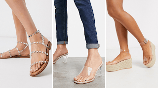 transparent sandals
