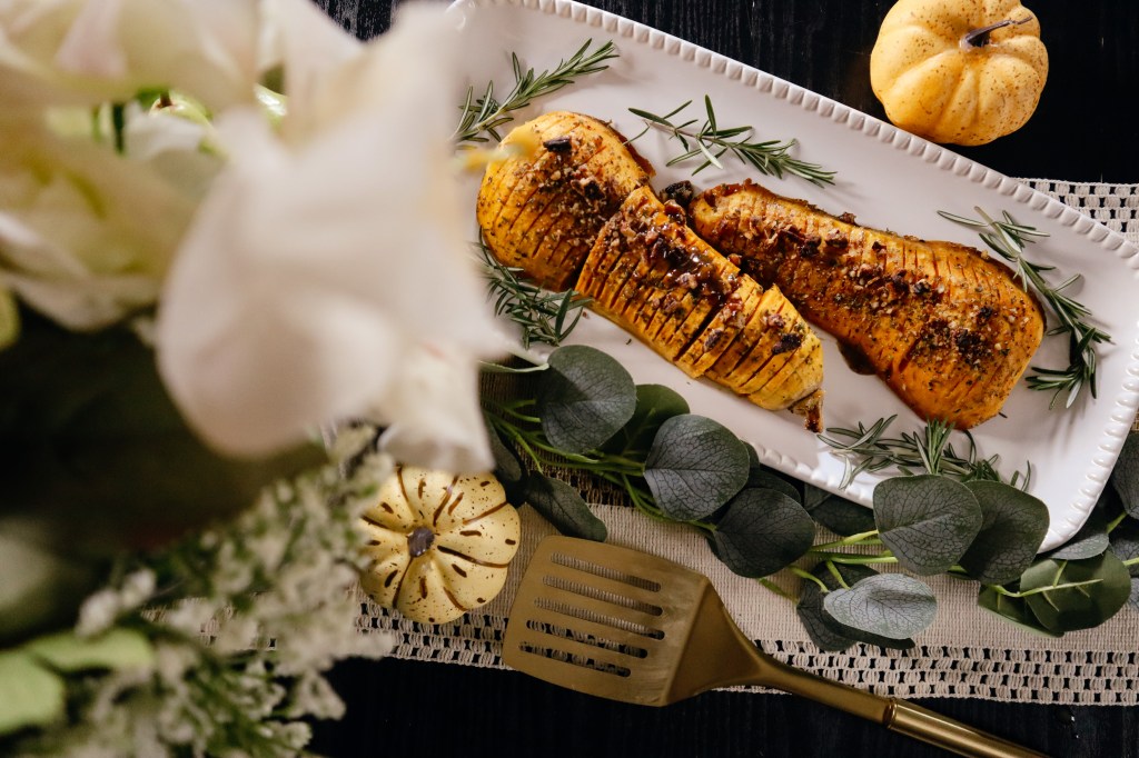 Honey-Glazed Hasselback Butternut Squash Recipe