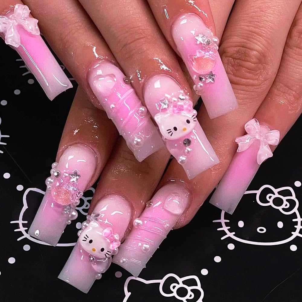35 pink nail design ideas | pink press on nails ideas | press on nails ideas