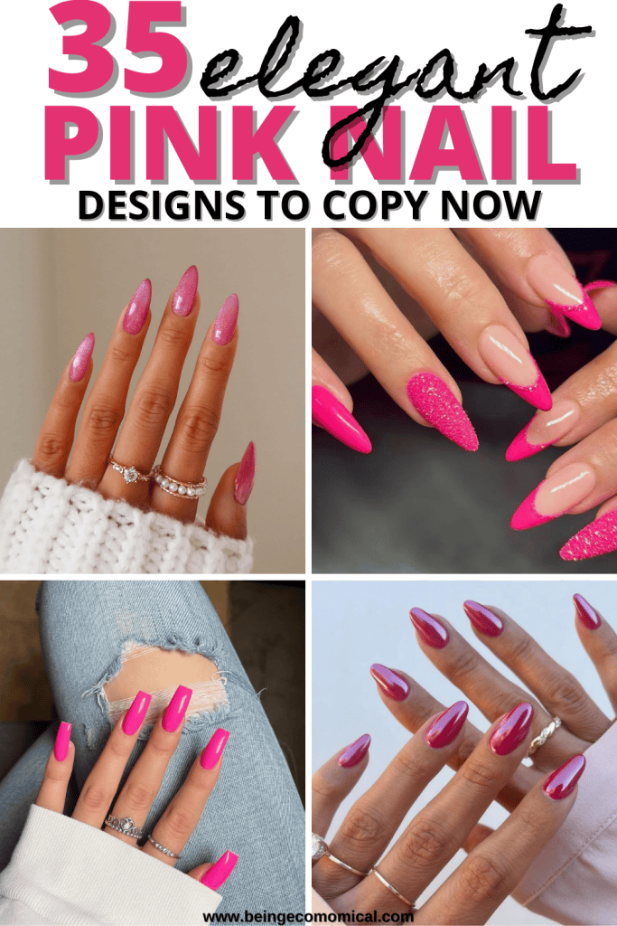 35 pink nail design ideas | pink press on nails ideas | press on nails ideas