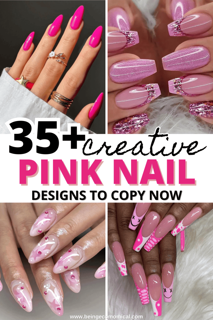 35 pink nail design ideas | pink press on nails ideas | press on nails ideas