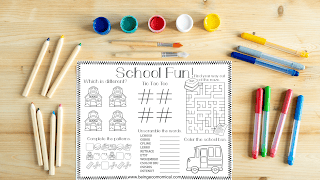 Back To School Activity Placemat – Free&nbsp;Printable