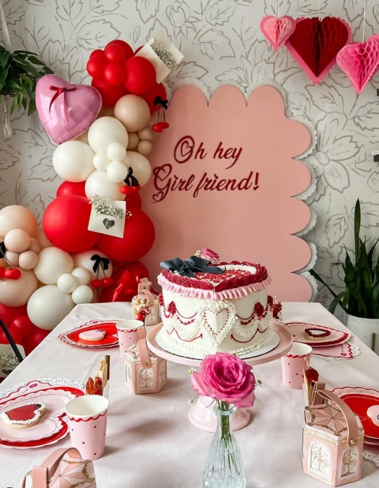 Galentine's Day decor ideas
Valentine’s Day party inspiration
Romantic table settings
Balloon garlands for parties
Pink and red party themes
Heart-themed party decor
Galentine’s photo backdrops
Creative Valentine’s desserts
DIY Galentine’s Day ideas
