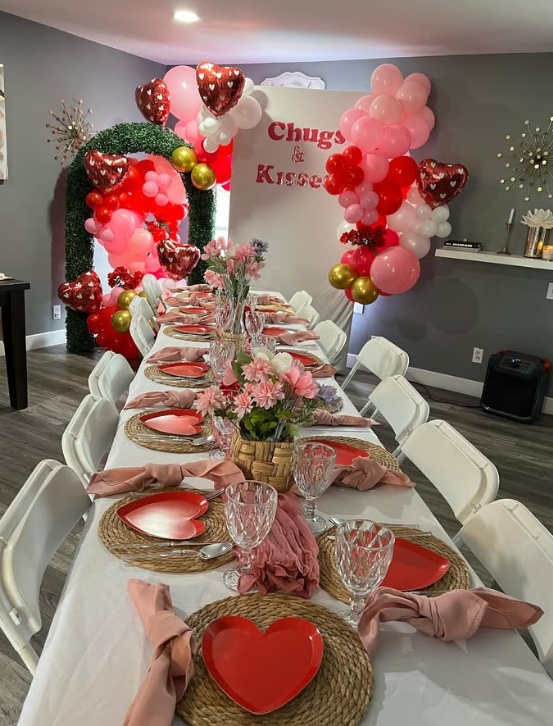 Galentine's Day decor ideas
Valentine’s Day party inspiration
Romantic table settings
Balloon garlands for parties
Pink and red party themes
Heart-themed party decor
Galentine’s photo backdrops
Creative Valentine’s desserts
DIY Galentine’s Day ideas