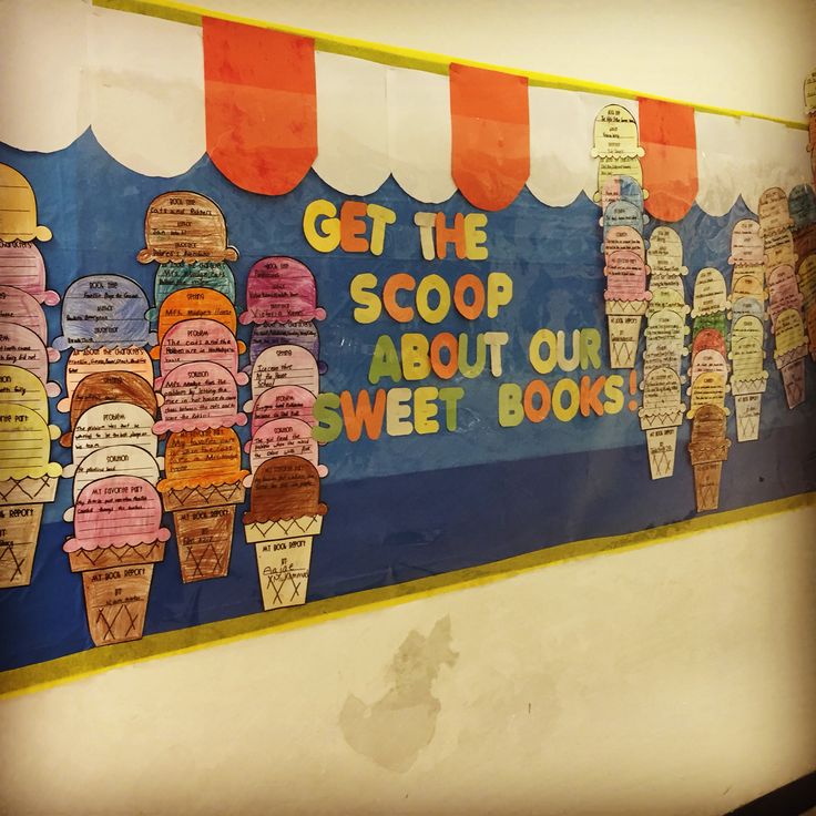 ice cream bulletin board summer reading classroom display