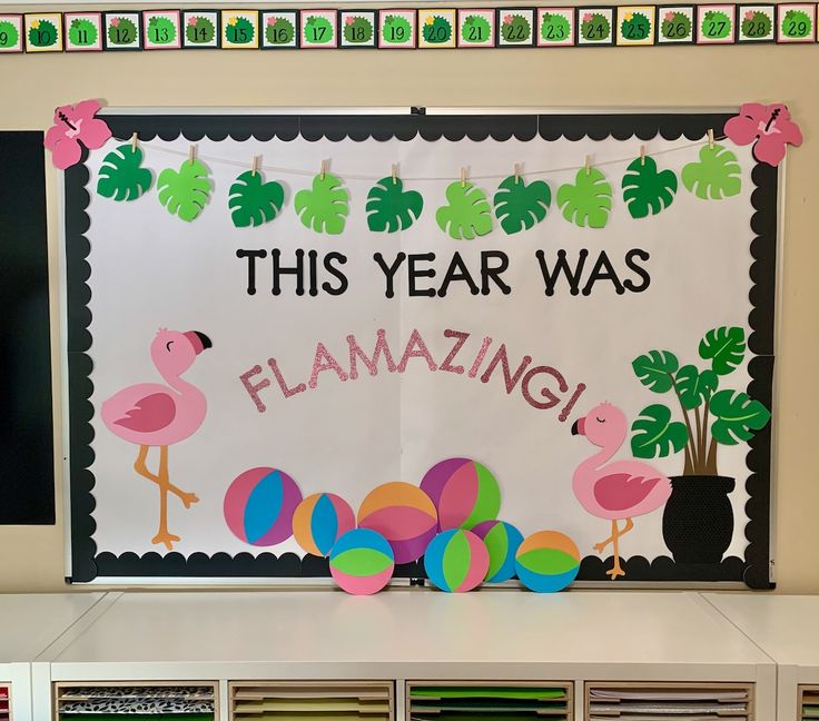 this year was flamazing bulletin board flamingo classroom decor