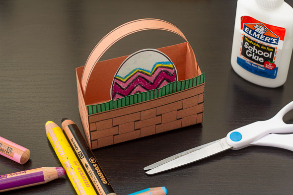 paper easter basket craft for kids easy classroom or homeschool activity