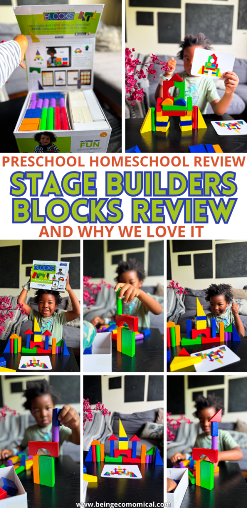 A child playing with colorful building blocks, holding a box that displays the blocks. The child is engaged in constructing various shapes and towers using the blocks, showcasing creativity and playfulness.