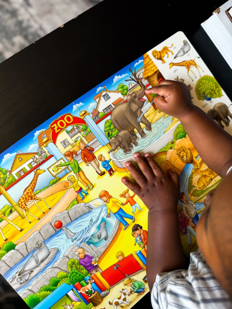 Zoo vocabulary activity for preschoolers using My First 100 Words