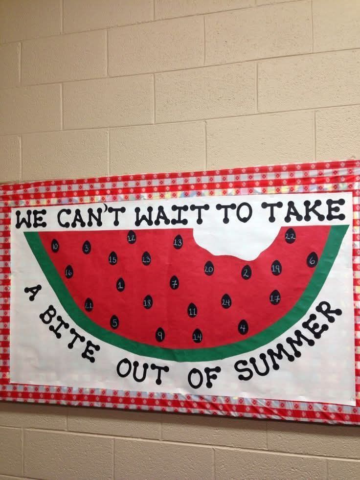take a bite out of summer bulletin board classroom watermelon theme end of year