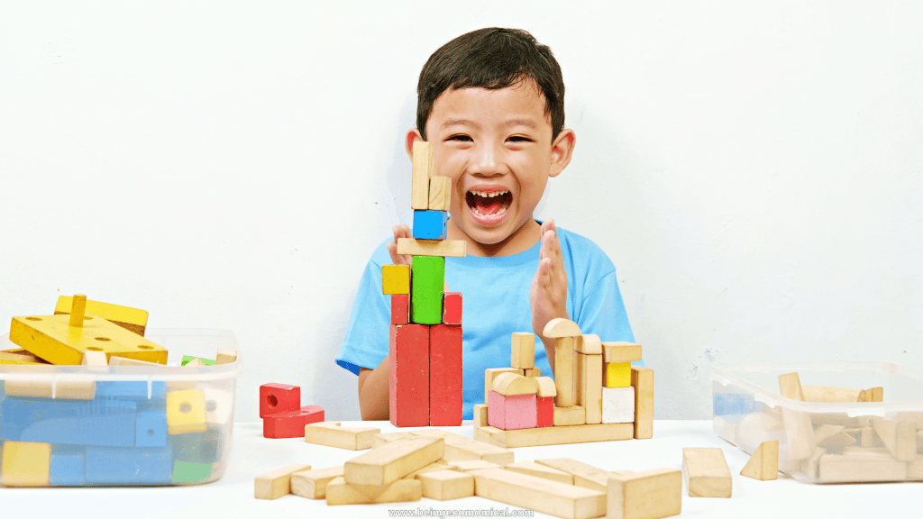 At-home learning activities for 2 year olds pin featuring simple toddler activities for play-based learning.