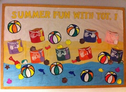 toddler beach bulletin board classroom summer decor simple design