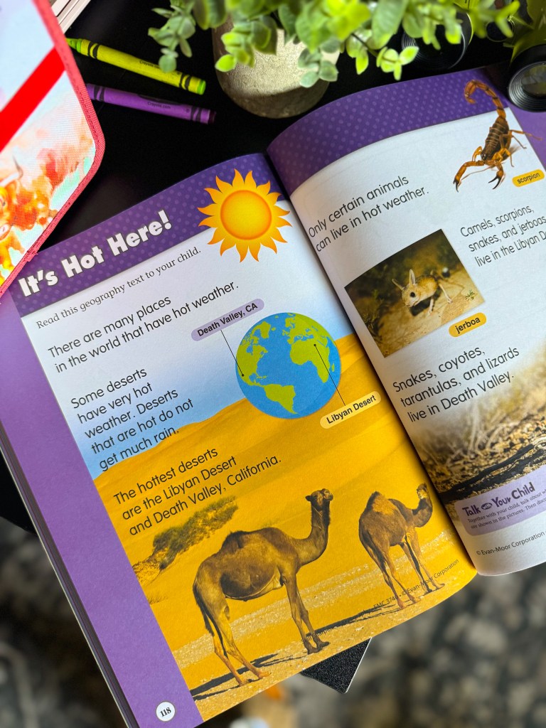 Hot desert climate lesson in Skill Sharpeners Geography Kindergarten