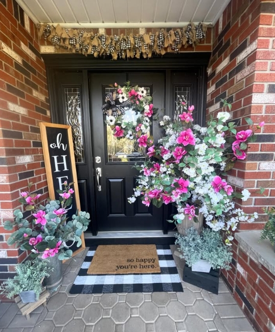 spring front porch decorating ideas
spring porch decor with flowers
farmhouse style spring porch inspiration
pastel spring porch with wreath and florals
front porch makeover for spring season
small spring porch ideas with plants
colorful spring front door decorations
spring porch with rocking chairs and planters
elegant spring porch entryway decor
cozy cottage style spring porch
Easter-themed front porch decorations
DIY spring porch decor ideas
neutral spring porch with greenery
budget-friendly spring porch refresh
bright and airy spring porch setup
modern farmhouse front porch for spring
symmetrical spring porch with double doors
pink and white floral porch decor for spring
rustic spring porch with vintage touches
welcoming front porch with spring wreaths