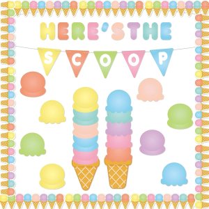 reading themed bulletin board decorations ice cream classroom
