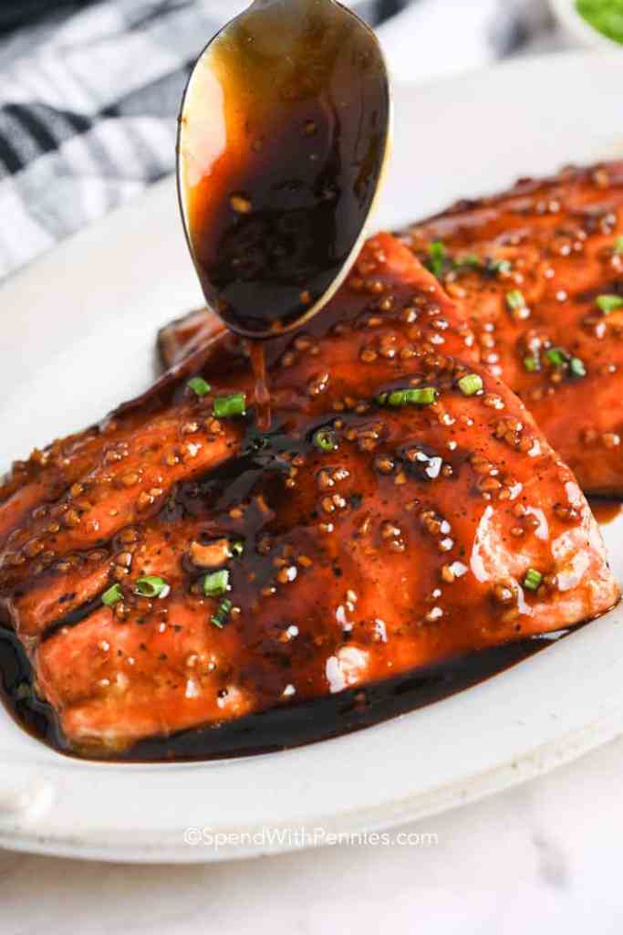healthy honey glazed salmon quick easy dinner
