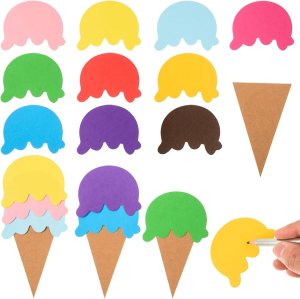 ice cream themed classroom door idea with sweet treats for summer