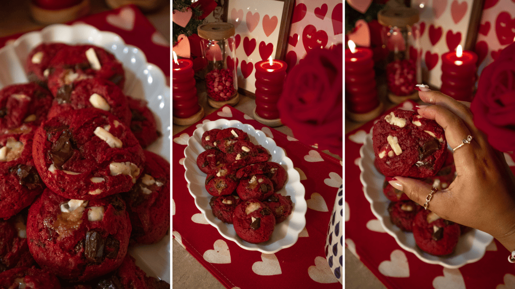 Vegan Red Velvet Chocolate Chunk&nbsp;Cookies