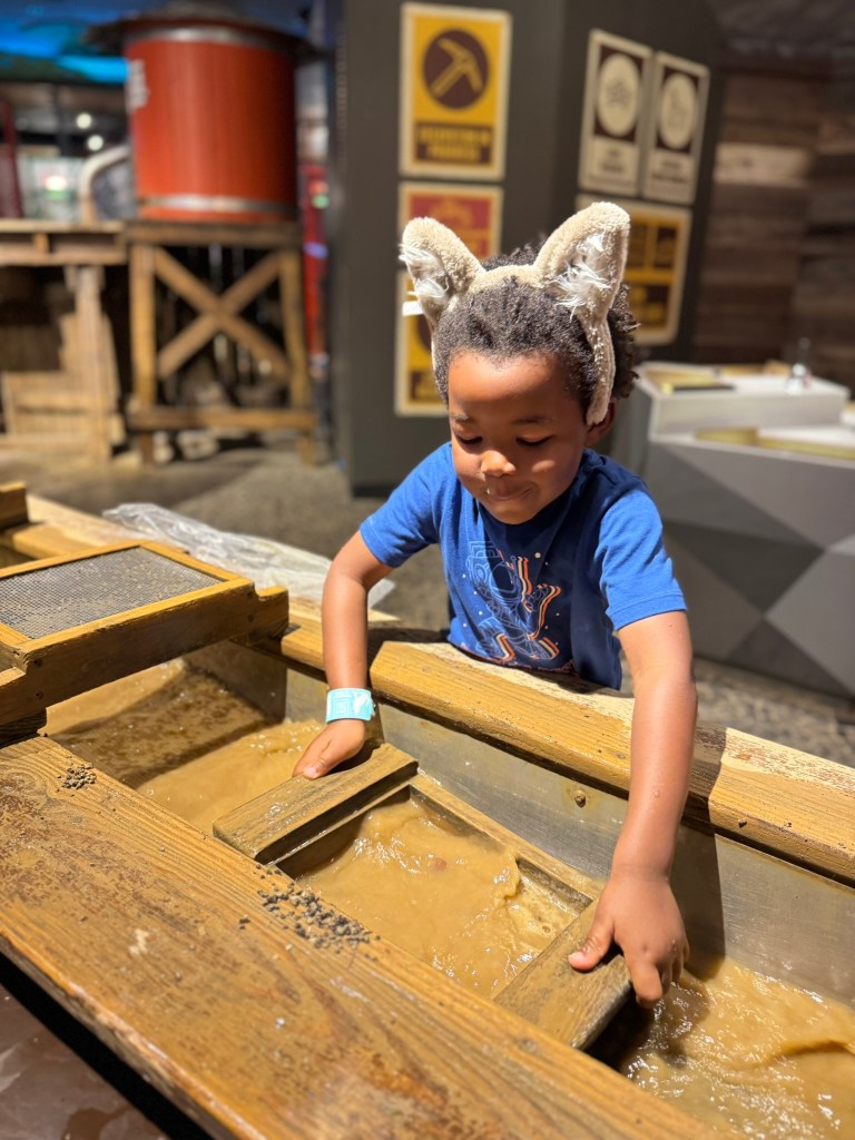 Preschooler enjoying Olive and Mining Co at Great Wolf Lodge Grapevine, TX 