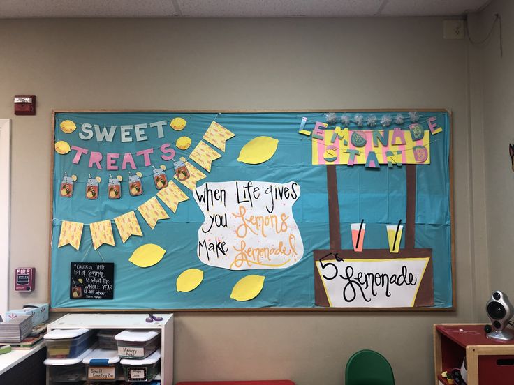 lemonade stand bulletin board classroom summer theme decor