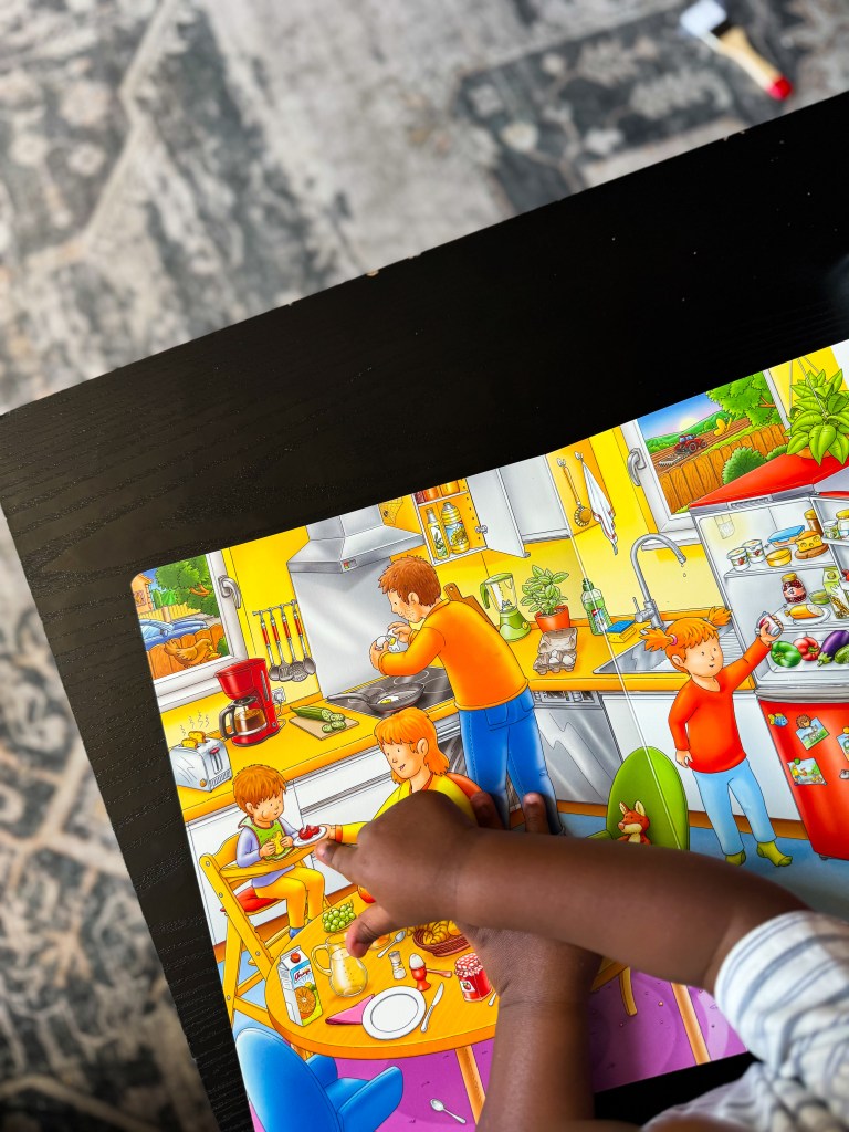 Kindergarten vocabulary activity using My First 100 Words picture book