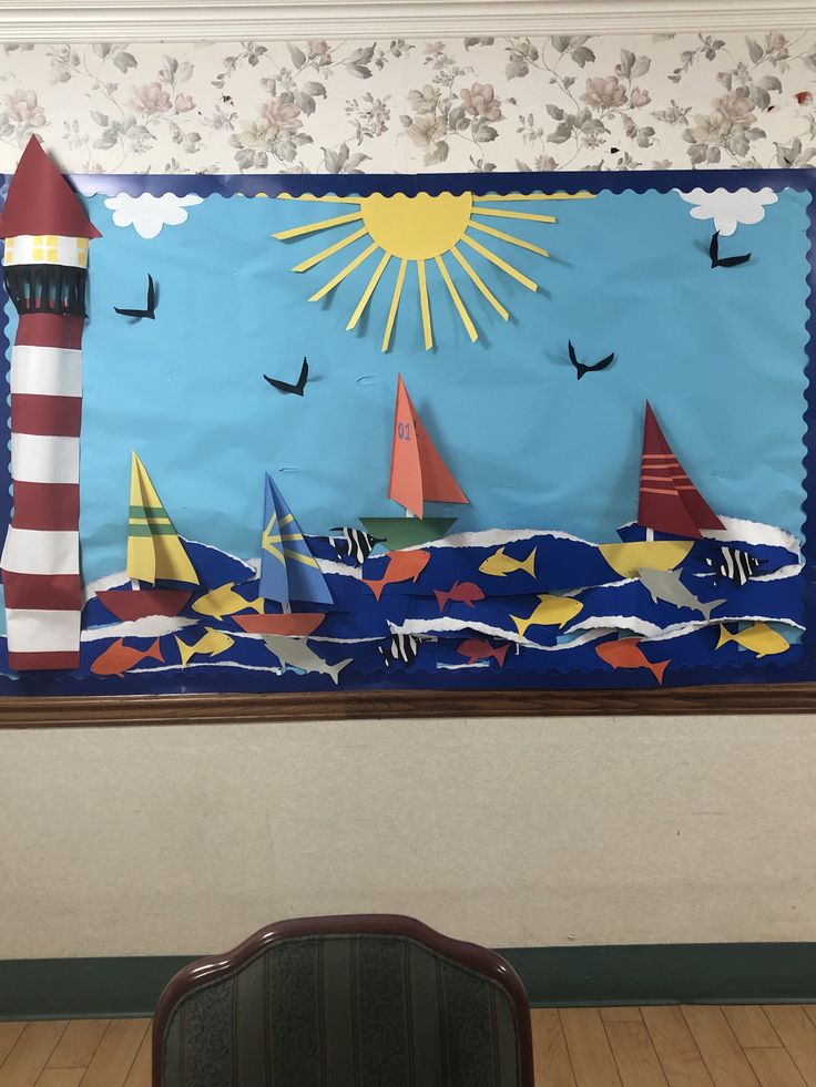 sailing into next grade bulletin board boats classroom display