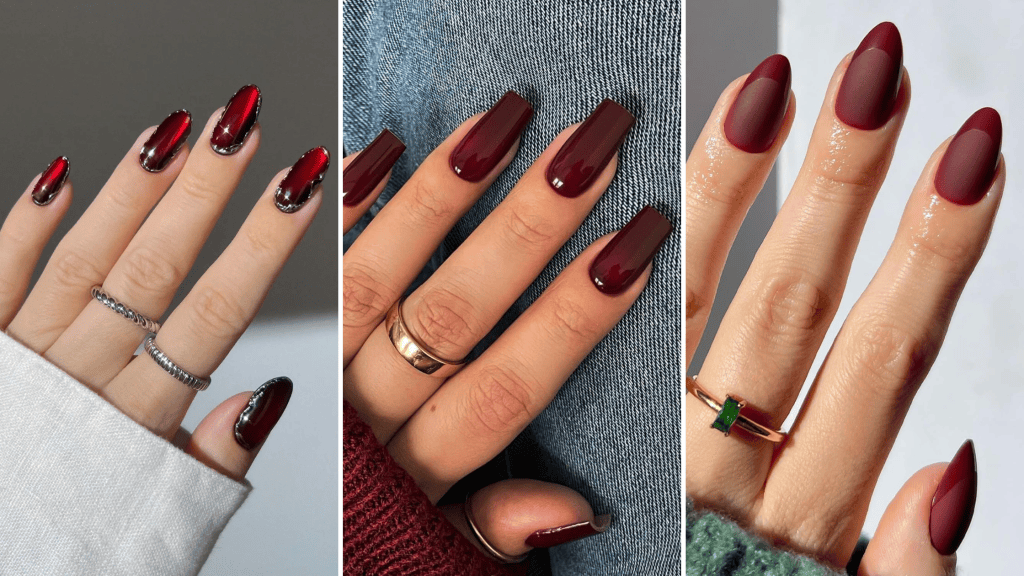 30 Dark Red Nail Ideas That Feel Moody, Luxe, and&nbsp;Timeless
