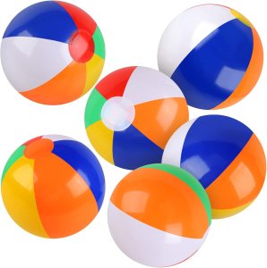 beach ball themed classroom door idea with bright summer colors