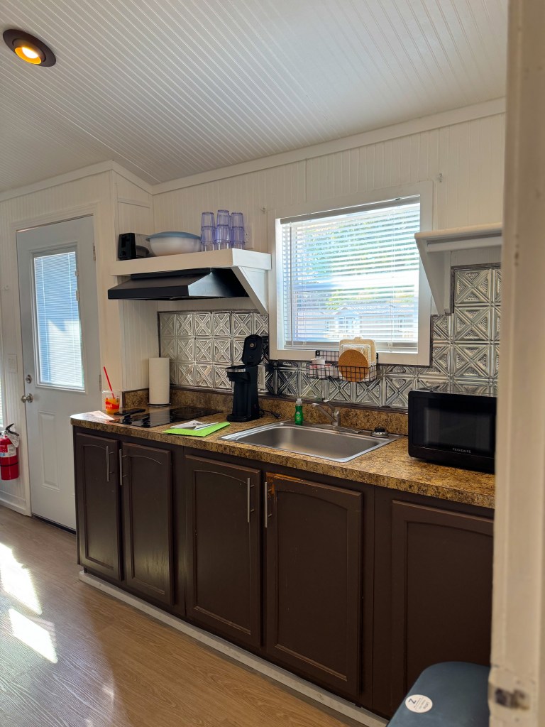 Kitchen inside a Jellystone Park Pigeon Forge family cabin