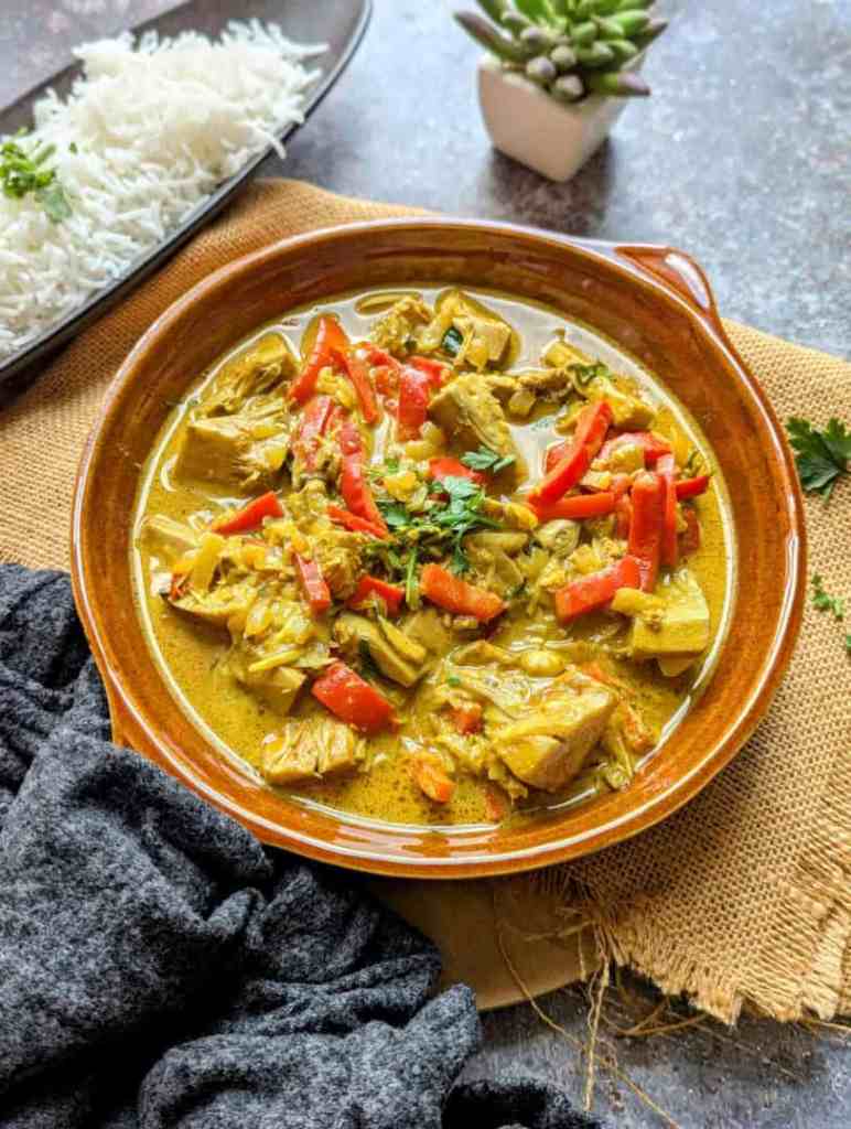 healthy thai jackfruit curry quick vegan dinner