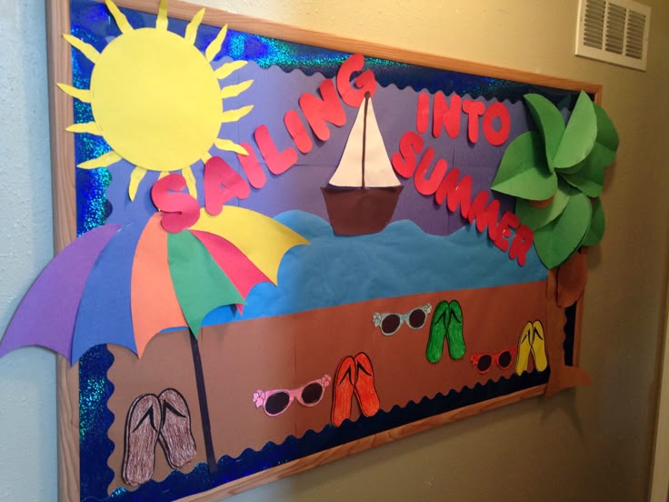sailing into summer bulletin board classroom ocean theme display