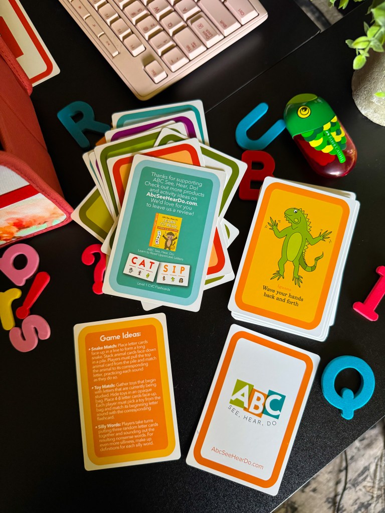Kindergarten phonics flashcards with letter sound game ideas and animal movement cards