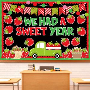 strawberry bulletin board kit classroom berry sweet theme decor