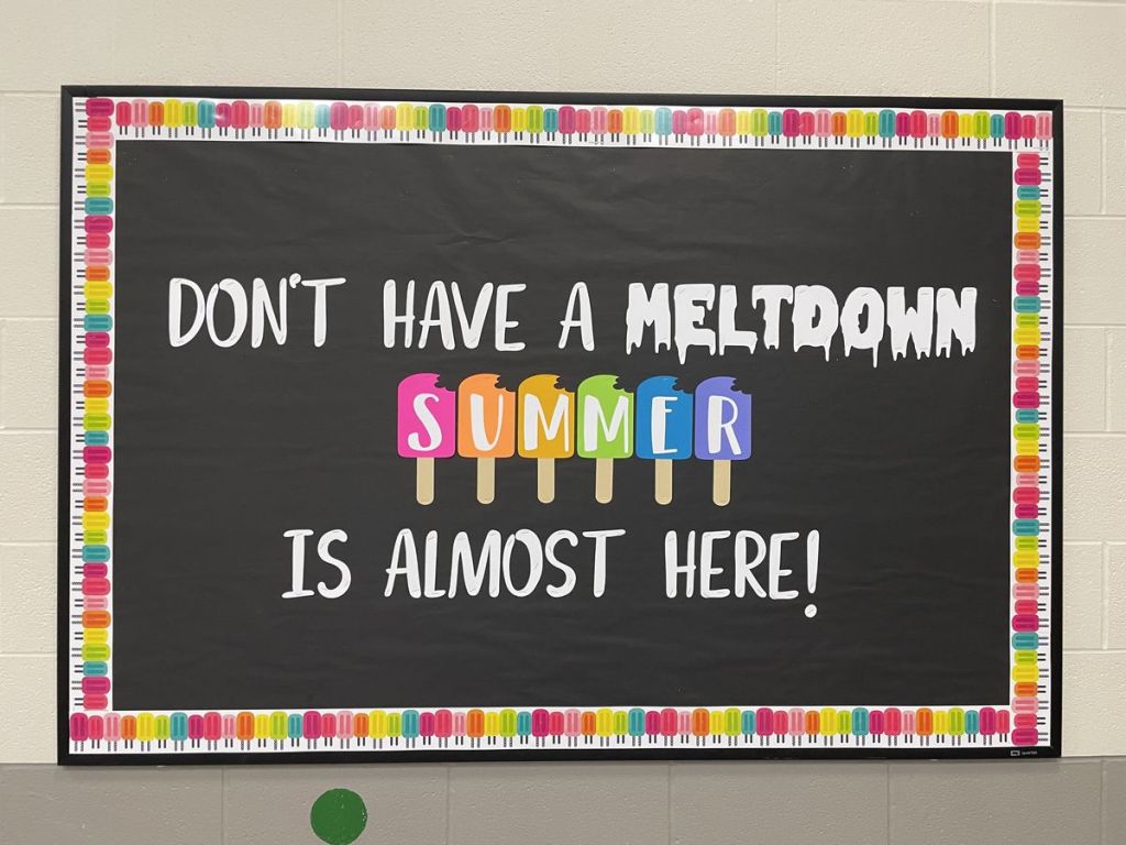 dont have a meltdown bulletin board classroom popsicle summer theme display