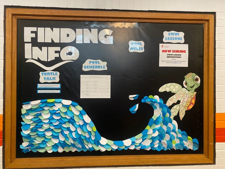 ocean information bulletin board classroom fish sea theme display
