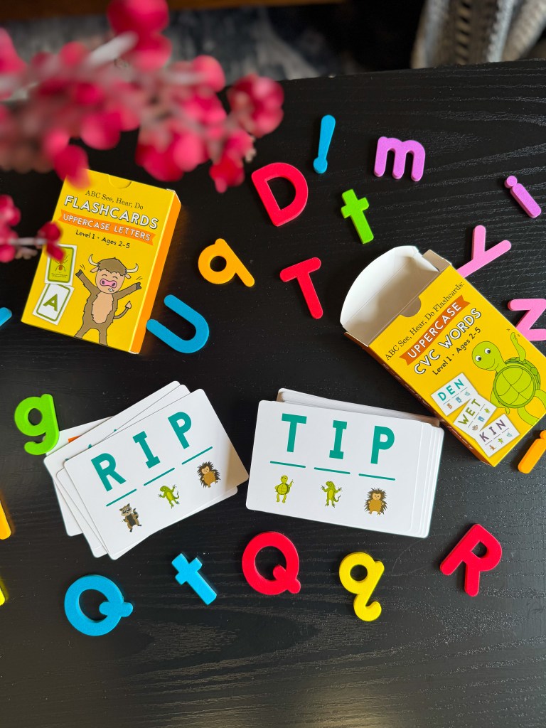RIP and TIP CVC word cards for a kindergarten homeschool reading activity