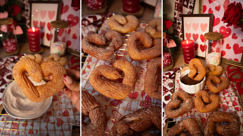 Vegan Heart-Shaped Churros