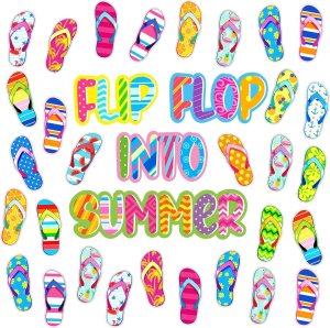 flip flop bulletin board decorations summer classroom beach theme