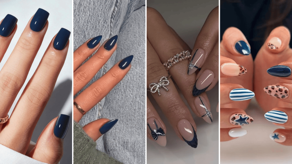 30 Navy Blue Nail Ideas That Look Expensive and&nbsp;Elegant