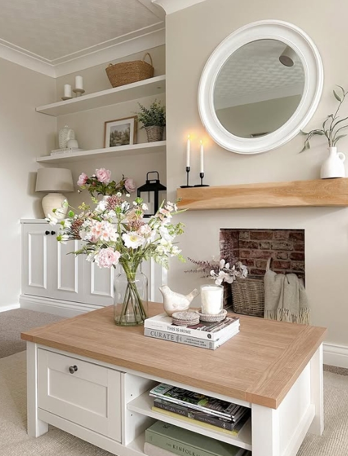 spring home decor | spring decorating ideas | seasonal home decor | spring decor inspiration | light and airy home decor | spring centerpiece ideas | Easter home decor | farmhouse spring decor | rustic spring decor | vintage spring decor | cozy spring living room | spring entryway decor | spring floral arrangement | pastel home accents | cottagecore spring style | spring tablescape ideas | spring vignette styling | fresh flower home display | DIY spring decor | budget-friendly spring decorating